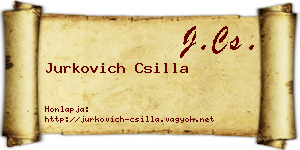 Jurkovich Csilla névjegykártya