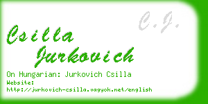 csilla jurkovich business card